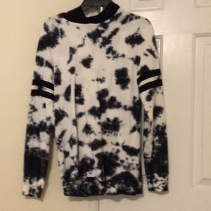 Tie-dye black and white hoodie new without tags